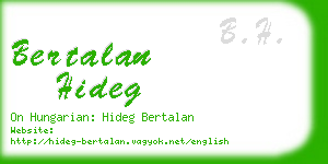 bertalan hideg business card